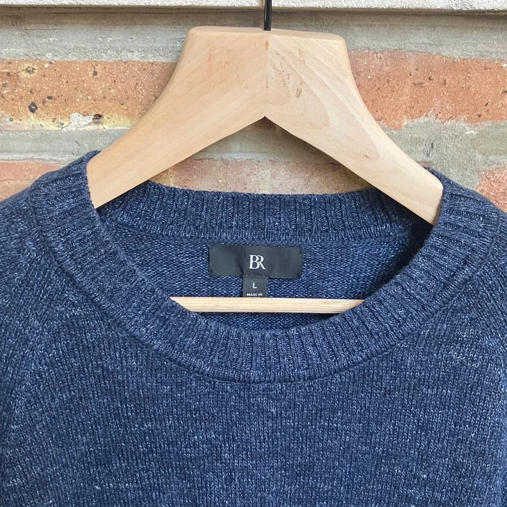Banana Republic Giorgio Cotton-Linen Crew Neck Sweater